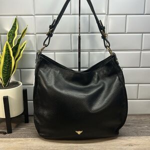 9373 Apatchy THE HARRIET BLACK LEATHER BAG